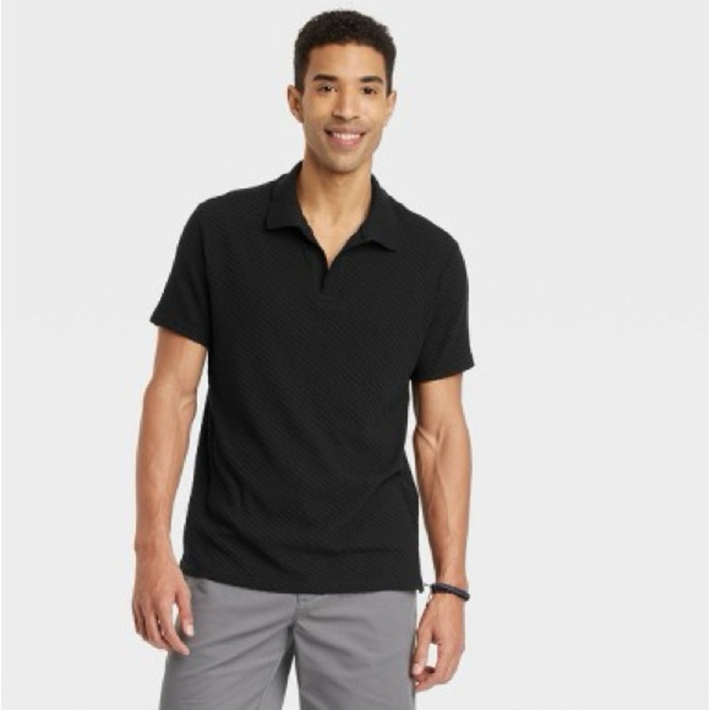 Goodfellow & Co Black Polo Shirt Modern Fit